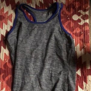 old navy grey and navy workout tanktop